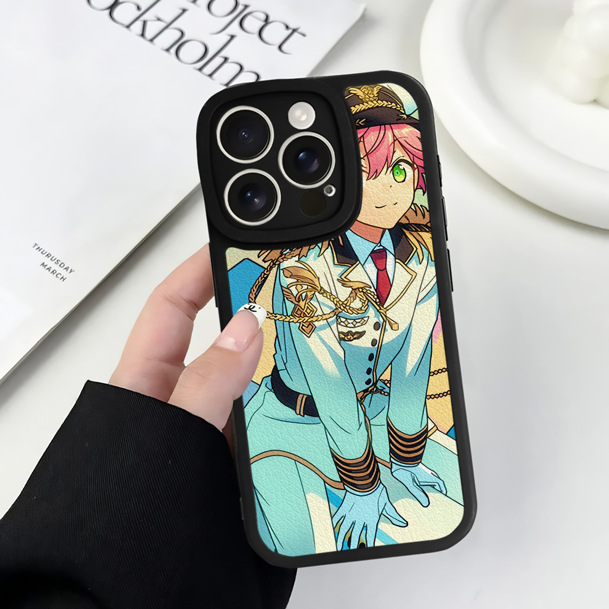 （画像用） あんさんぶるスターズ! Ensemble Stars 【iPhone 16シリーズ対応】シリコンスマホケース（レザー調） 材質：シリコン